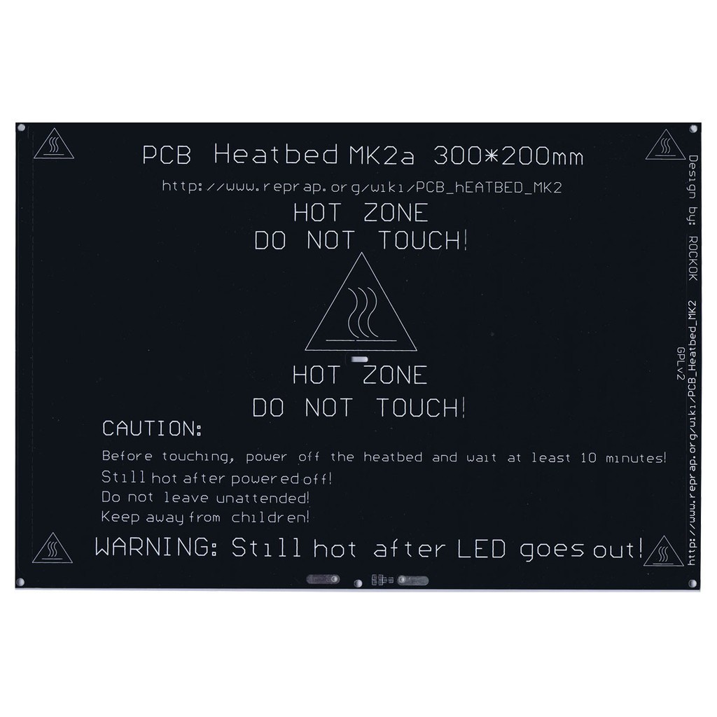 Aluminum Heated Bed 300x200mm + Wiring + Thermistor