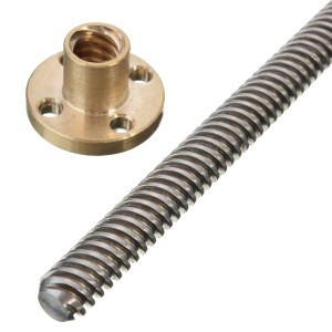 Leadscrew TR8x8 Stainless Steel with Flanged Nut 350mm